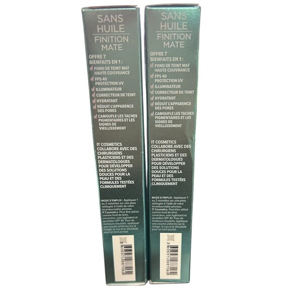 It Cosmetics CC+ Oil-Free Matte Full Coverage Cream SPF 40 DEEP 2 Pack NIB - Picture 3 of 5